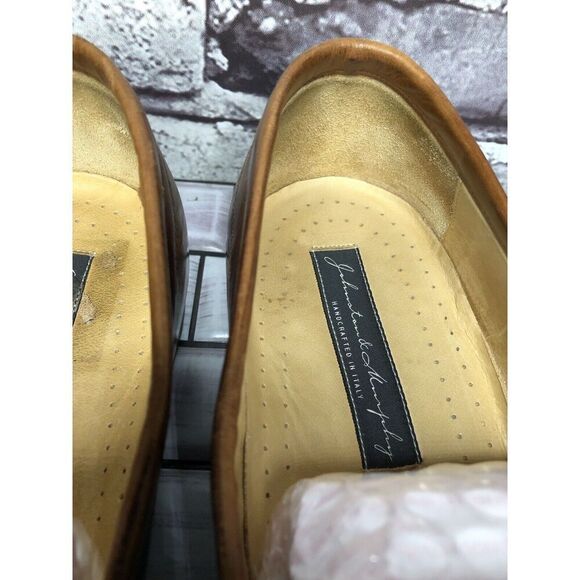 Johnston & Murphy Handcrafted Brown Leather Weaves Dress Loafers Men 11M US/44EU - Picture 16 of 16